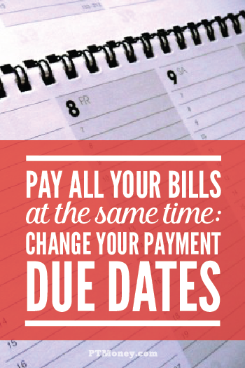 Are you looking for an easy way to simplify part of your monthly finances? PT tells you how to switch your payment due dates on all of your bills to the same day. It will also help you avoid all those late fees!